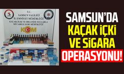 Samsun’da kaçak içki ve sigara operasyonu!