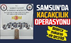 Samsun Atakum'da binlerce makaron ele geçirildi