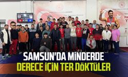 Samsun'da minderde derece için ter döktüler