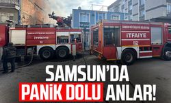 Samsun'da sobadan yangın çıktı! Panik dolu anlar