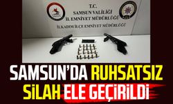 Samsun’da ruhsatsız silah ele geçirildi