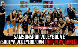 Samsunspor Voleybol ve İskofya Voleybol'dan Fair-Play örneği