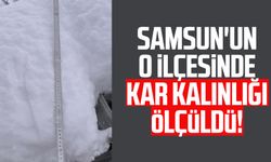 Samsun'un Ayvacık ilçesinde kar kalınlığı ölçüldü!