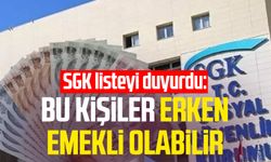 SGK listeyi duyurdu: Bu kişiler erken emekli olabilir