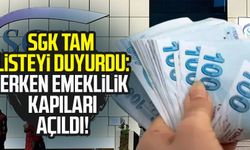 SGK tam listeyi duyurdu: Erken emeklilik kapıları açıldı!