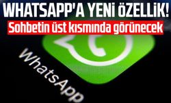 WhatsApp'a yeni özellik! Sohbetin üst kısmında görünecek