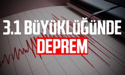 3.1 büyüklüğünde deprem