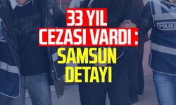 33 yıl cezası vardı: Samsun detayı