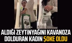 Aldığı zeytinyağını kavanoza dolduran kadın şoke oldu