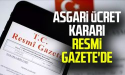 Asgari ücret kararı Resmi Gazete'de