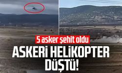 Askeri helikopter düştü! Çok sayıda ekip sevk edildi