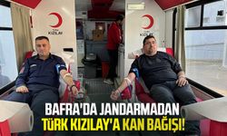 Bafra'da jandarmadan Türk Kızılay'a kan bağışı!