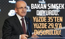 Bakan Şimşek duyurdu: Yüzde 35’ten yüzde 29,9’a düşürüldü!