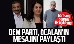 Görüşme sonrası ilk açıklama! DEM Parti, Öcalan'ın mesajını paylaştı