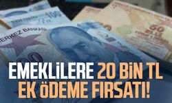 Emeklilere 20 bin TL ek ödeme fırsatı!