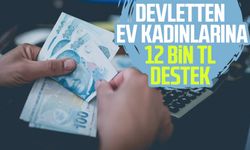 Ev kadınlarına 12 bin TL destek