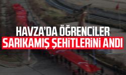 Havza'da öğrenciler Sarıkamış şehitlerini andı