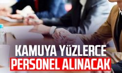 Kamuya yüzlerce personel alınacak