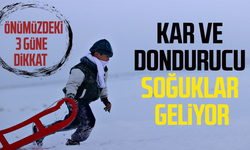 Kar ve dondurucu soğuklar geliyor