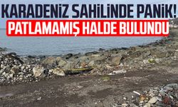 Karadeniz sahilinde panik! Patlamamış halde bulundu