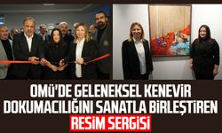 OMÜ'de geleneksel kenevir dokumacılığını sanatla birleştiren resim sergisi