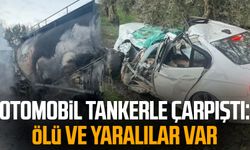 Otomobil tankerle çarpıştı: Ölü ve yaralılar var