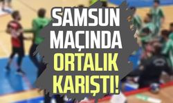 Samsun maçında gergin anlar!