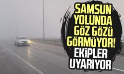 Samsun yolunda göz gözü görmüyor! Ekipler uyarıyor