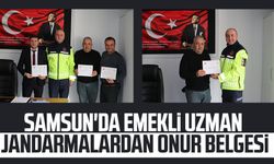 Samsun'da emekli uzman jandarmalardan onur belgesi