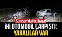 Samsun'da feci kaza! İki otomobil çarpıştı: Yaralılar var