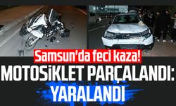 Samsun'da feci kaza! Motosiklet parçalandı: İlker Baş yaralandı