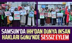 Samsun'da İHH'dan Dünya İnsan Hakları Günü'nde sessiz eylem