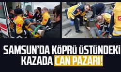 Samsun Canik'te köprü üstündeki kazada can pazarı!