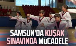 Samsun'da kuşak sınavında mücadele