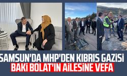 Samsun'da MHP'den Kıbrıs Gazisi Baki Bolat'ın ailesine vefa