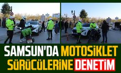 Samsun'da motosiklet sürücülerine denetim