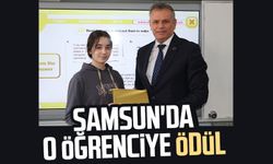 Samsun'da öğrenci Duru Bolat'a ödül