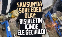 Samsun'da şoke eden olay: Bisikletin içinde ele geçirildi