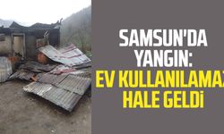 Samsun'da yangın: Ev kullanılamaz hale geldi