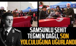 Samsunlu şehit Teğmen Tunahan Dağlı, son yolculuğuna uğurlandı