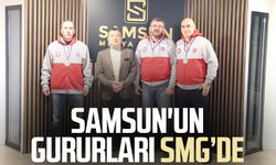 Samsun'un gururları: Şampiyonlardan SMG'ye ziyaret