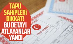 Tapu sahipleri dikkat! Bu detayı atlayanlar yandı