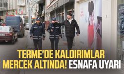 Terme'de kaldırımlar mercek altında! Esnafa uyarı