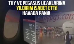 THY ve Pegasus uçaklarına yıldırım isabet etti! Havada panik