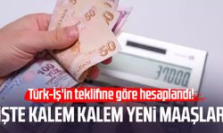 Türk-İş'in teklifine göre hesaplandı! İşte kalem kalem yeni maaşlar