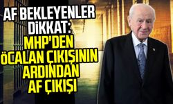 Af bekleyenler dikkat: MHP'den Öcalan çıkışının ardından af çıkışı