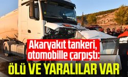 Akaryakıt tankeri, otomobille çarpıştı: Ölü ve yaralılar var