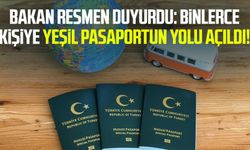 Bakan resmen duyurdu: Binlerce kişiye yeşil pasaportun yolu açıldı!