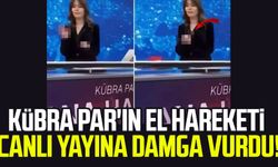 Kübra Par'ın el hareketi canlı yayına damga vurdu!