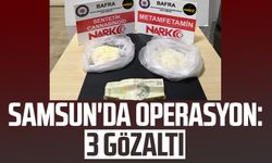 Samsun Bafra'da operasyon: 3 gözaltı